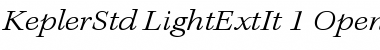 Download Kepler Std Light Extended Italic Font