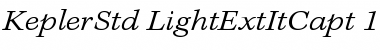 Download Kepler Std Light Extended Italic Caption Font
