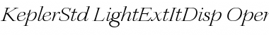 Download Kepler Std Light Extended Italic Display Font
