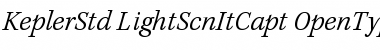 Download Kepler Std Light Semicondensed Italic Caption Font