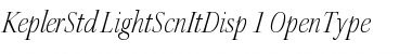 Download Kepler Std Light Semicondensed Italic Display Font