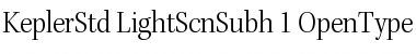 Download Kepler Std Light Semicondensed Subhead Font