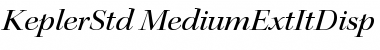 Download Kepler Std Medium Extended Italic Display Font