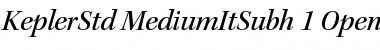 Download Kepler Std Medium Italic Subhead Font