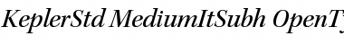 Download Kepler Std Medium Italic Subhead Font
