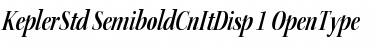 Download Kepler Std Semibold Condensed Italic Display Font