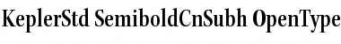 Download Kepler Std Semibold Condensed Subhead Font