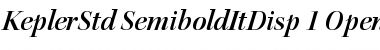 Download Kepler Std Semibold Italic Display Font
