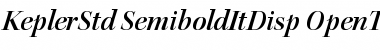 Download Kepler Std Semibold Italic Display Font