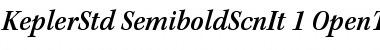 Download Kepler Std Semibold Semicondensed Italic Font