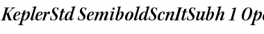 Download Kepler Std Semibold Semicondensed Italic Subhead Font