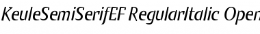Download KeuleSemiSerifEF RegularItalic Font