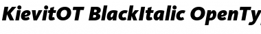 Download KievitOT-BlackItalic Regular Font