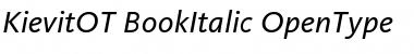 Download KievitOT-BookItalic Font