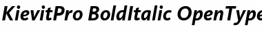Download KievitPro-BoldItalic Regular Font