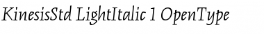 Download Kinesis Std Light Italic Font