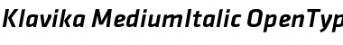 Download Klavika Medium Italic Font