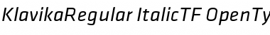 Download Klavika Regular Italic Font