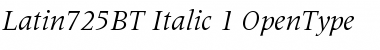 Download Latin 725 Italic Font