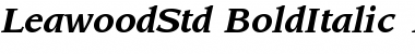 Download ITC Leawood Std Bold Italic Font