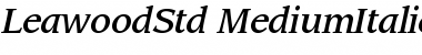 Download ITC Leawood Std Medium Italic Font