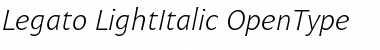 Download Legato Light Italic Font