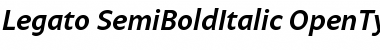 Download Legato Semi Bold Italic Font