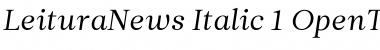 Download Leitura News Italic 1 Font