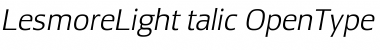 Download LesmoreLightItalic Font