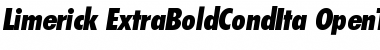Download Limerick-ExtraBoldCondIta Regular Font Title Preview Download Limerick-ExtraBoldCondIta Regular Font Title Preview