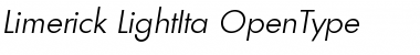 Download Limerick-LightIta Regular Font Title Preview