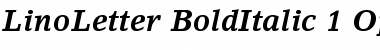 Download LinoLetter Bold Italic Font Title Preview