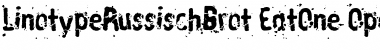 Download LTRussischBrot EatOne Regular Font Title Preview Download LTRussischBrot EatOne Regular Font Title Preview