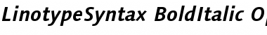 Download LinotypeSyntax BoldItalic Font Title Preview