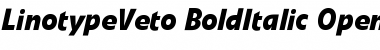 Download LinotypeVeto BoldItalic Font Title Preview Download LinotypeVeto BoldItalic Font Title Preview