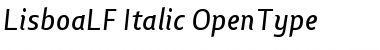Download Lisboa LF Italic Font Title Preview