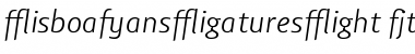 Download Lisboa Sans Ligatures Light Italic Font Title Preview