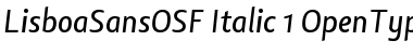 Download Lisboa Sans OSF Italic Font Title Preview