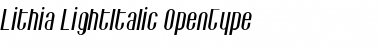 Download Lithia LightItalic Font Title Preview Download Lithia LightItalic Font Title Preview