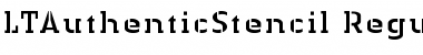 Download LTAuthenticStencil Regular Font Title Preview Download LTAuthenticStencil Regular Font Title Preview