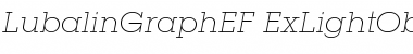 Download LubalinGraphEF ExLightOblique Font Title Preview