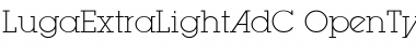 Download LugaExtraLightAdC Regular Font Title Preview
