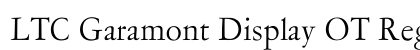LTC Garamont Display OT Regular Preview