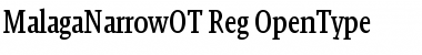 Download Malaga Narrow OT Font