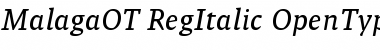 Download Malaga OT Reg Italic Font