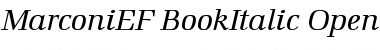 Download MarconiEF-BookItalic Regular Font