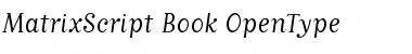 Download MatrixScript-Book Book Font