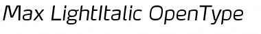 Download Max-LightItalic Regular Font
