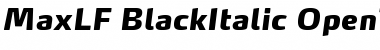 Download MaxLF-BlackItalic Regular Font