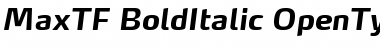 Download MaxTF-BoldItalic Regular Font